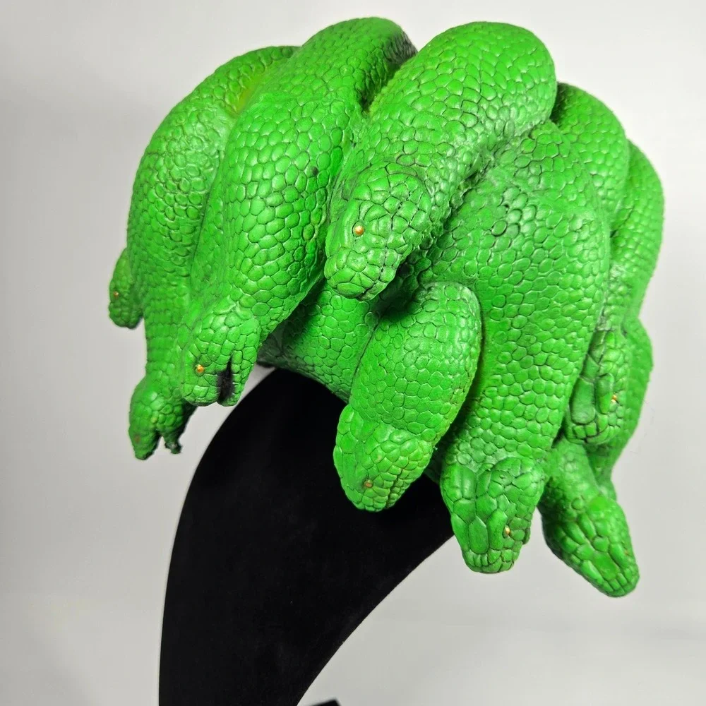 Medusa Snakes Head Cover Green Halloween Costume Rubies Mask Illusions‎